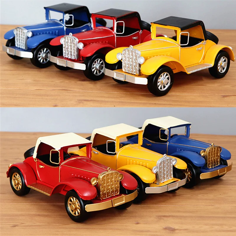 

Vintage nostalgic classic car American style vintage car tin model creative ornaments home living room wine cabinet decorations