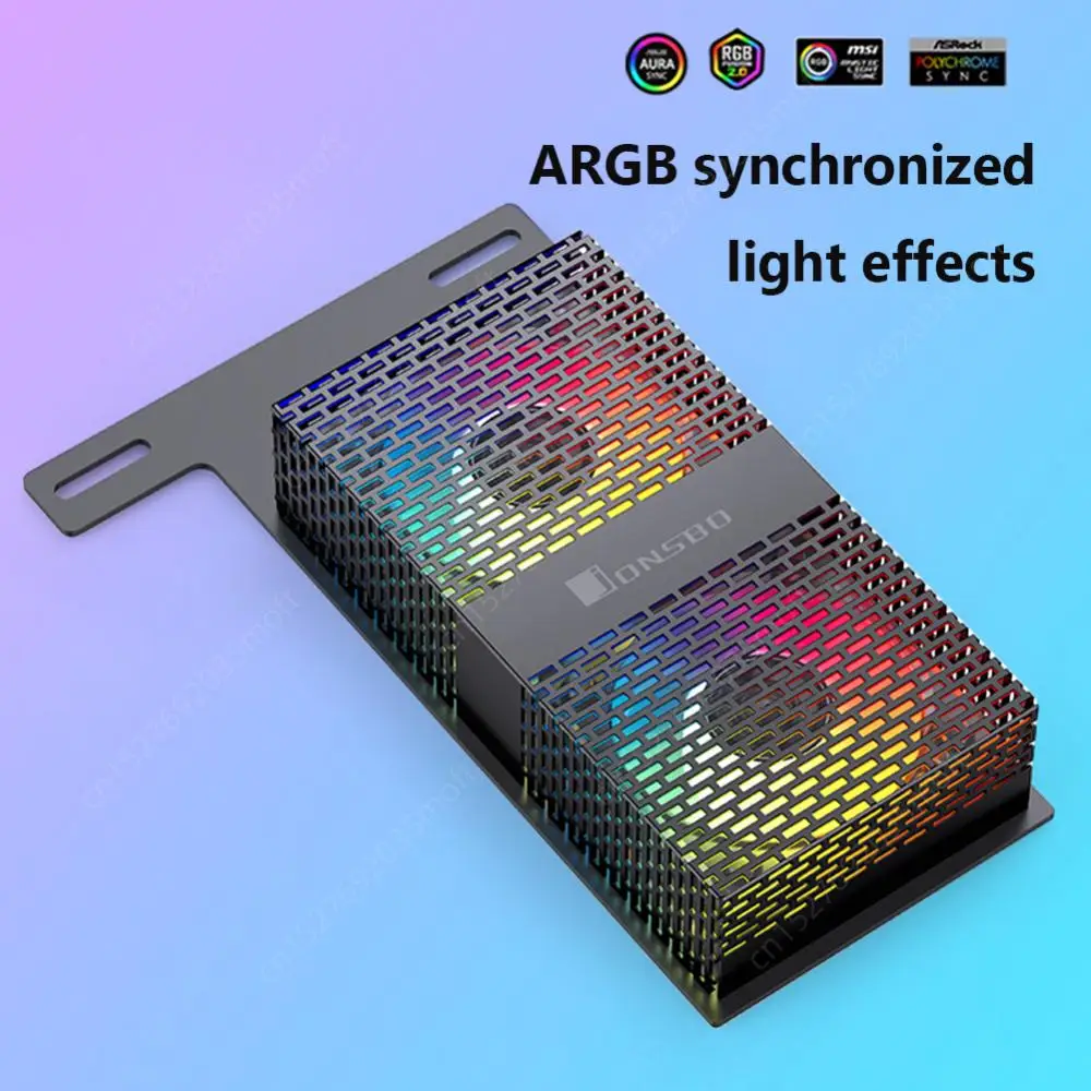 NF-1 RAM 쿨러 팬, DDR4 DDR5 메모리 방열판, 4 핀 PWM 듀얼 5020 팬, ARGB PC 메모리 냉각 라디에이터, 3600RPM, 5V, 3 핀