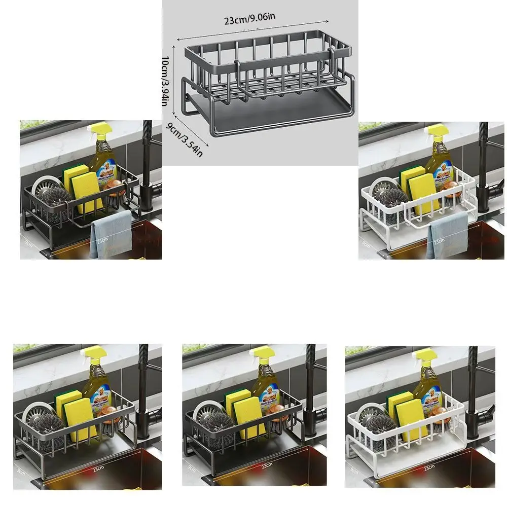 1Pcs Adjustable Partition Kitchen Sink Sponge Holder Dish Rags Brush Soap Scrubber Storage Rack sink sponge rack sink sponge holder