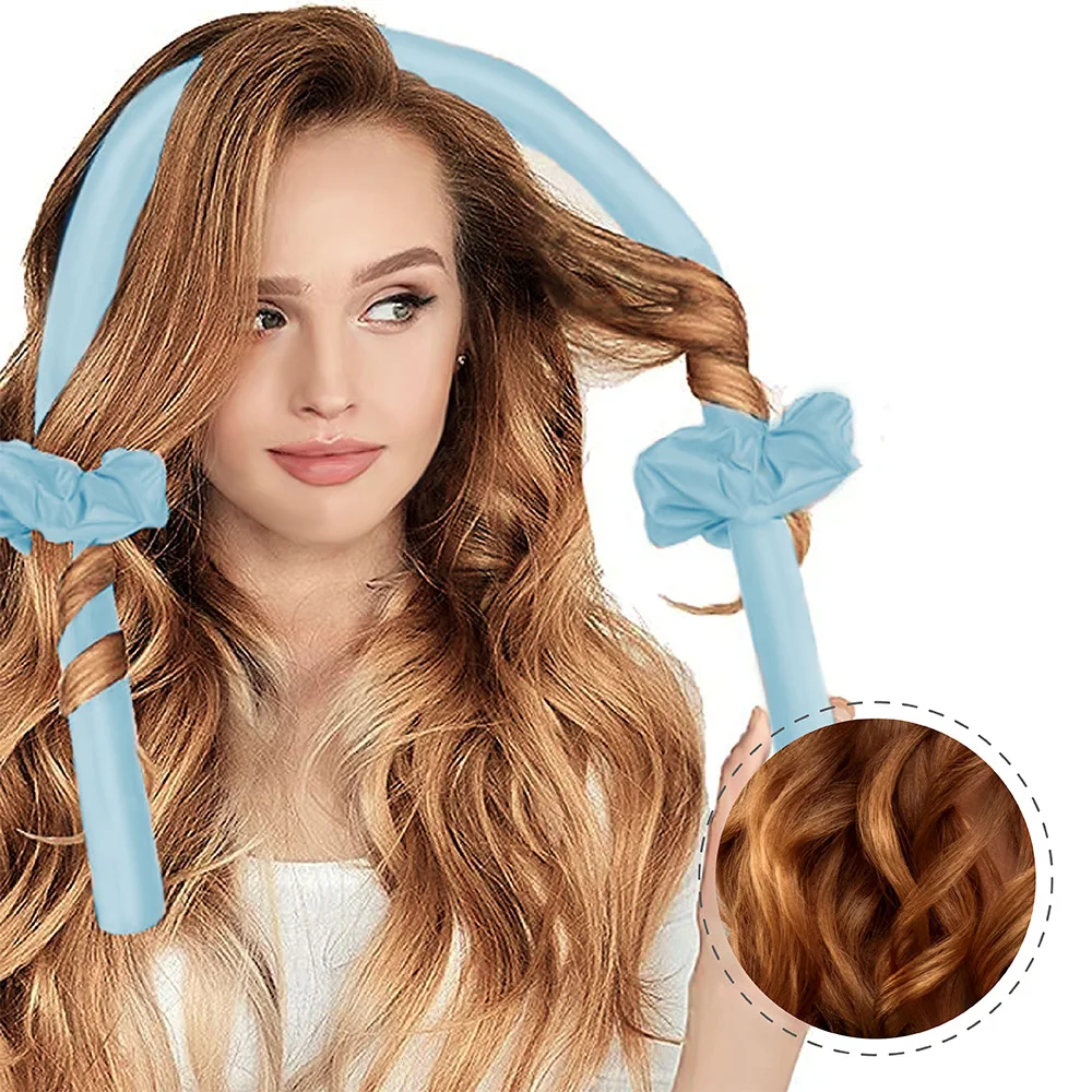 Heatless Curling Rod Headband No Heat Silk Curls Ribbon Hair Rollers Sleeping Soft Lazy Hair Curlers Foam Rod Styling Tools hair styling tool hair curling tools