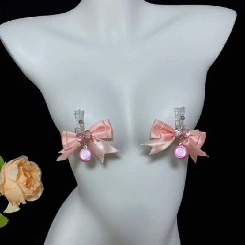 Pinces à tétons sensuelles en forme d'arc avec clochette sonore, pour massage et stimulation unisexe des tétons, jouet érotique pour couples SM, préliminaires et jeux érotiques._voghion.com