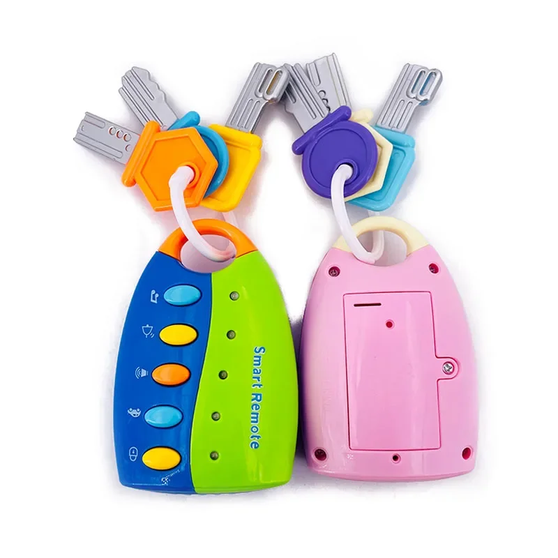 Montessori Baby Toy Musical Cartoon Car Key Vocal Smart Remote Car Voices Music Educational Toys for Kids Toddler Infant Gift 4