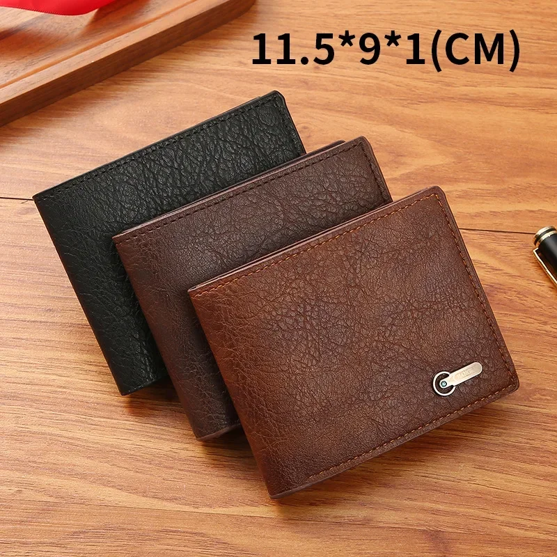 Men Classic Vintage Short Small PU Leather Men Wallets Fashion Coin Pocket Card Holder Purse Simple Quality Male Wallets leather wallet