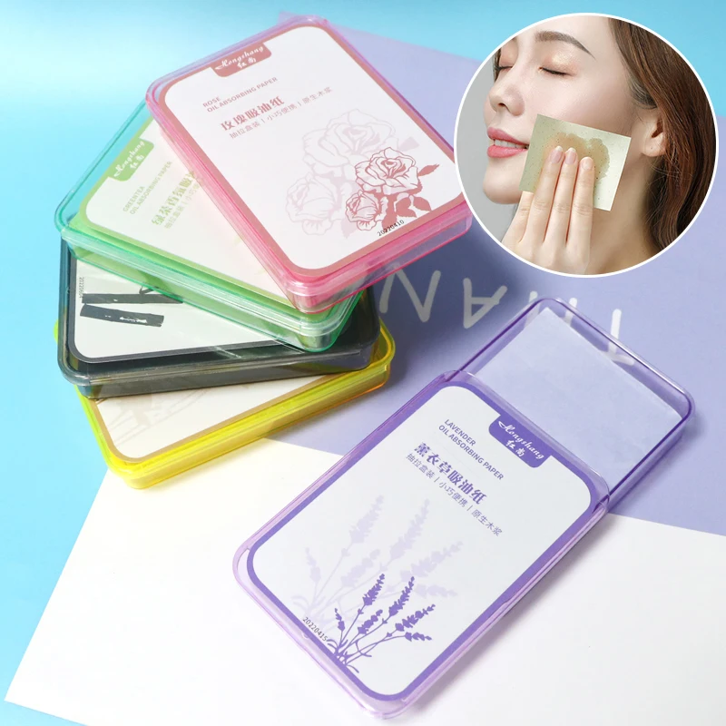 600PCS/2box Summer Oil Control Cleaning Wipes Absorbing Sheet Oily Matting Tissue Face Care Paper Makeup Tool Face Oil Blotting, face oil absorbing paper