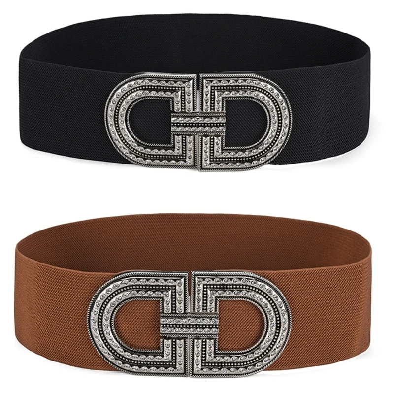 

Fashion Wide Corset Belt Elastic Buckle Waist Belt Cincher for Women