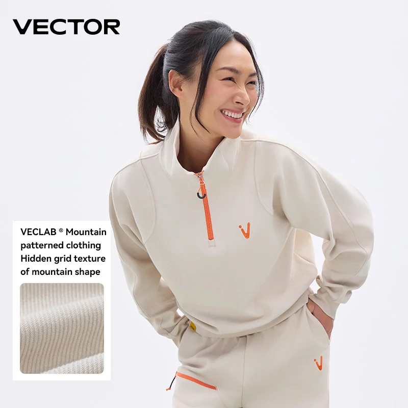 Casual Hoodie VECTOR Men's and Women's Spring and Autumn Half Open Hoodie Warm Coat Pants Suitable for Climbing Fishing Hiking Outdoor Sports