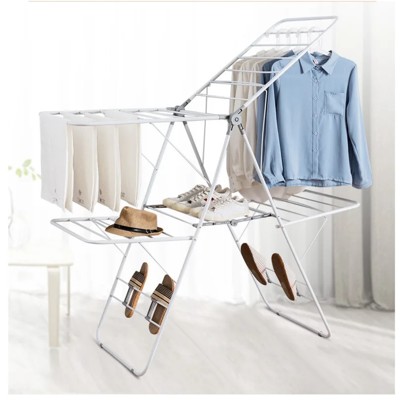 Double Airfoil Hangers For Clothes Folding Clothes Drying Rack Large