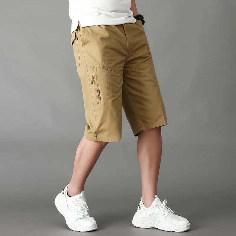 Summer Men's Shorts 2024 New Casual Outdoor Pure Cotton Tactical Windproof Cargo pants Retro Simple Men's Solid Color Clothing