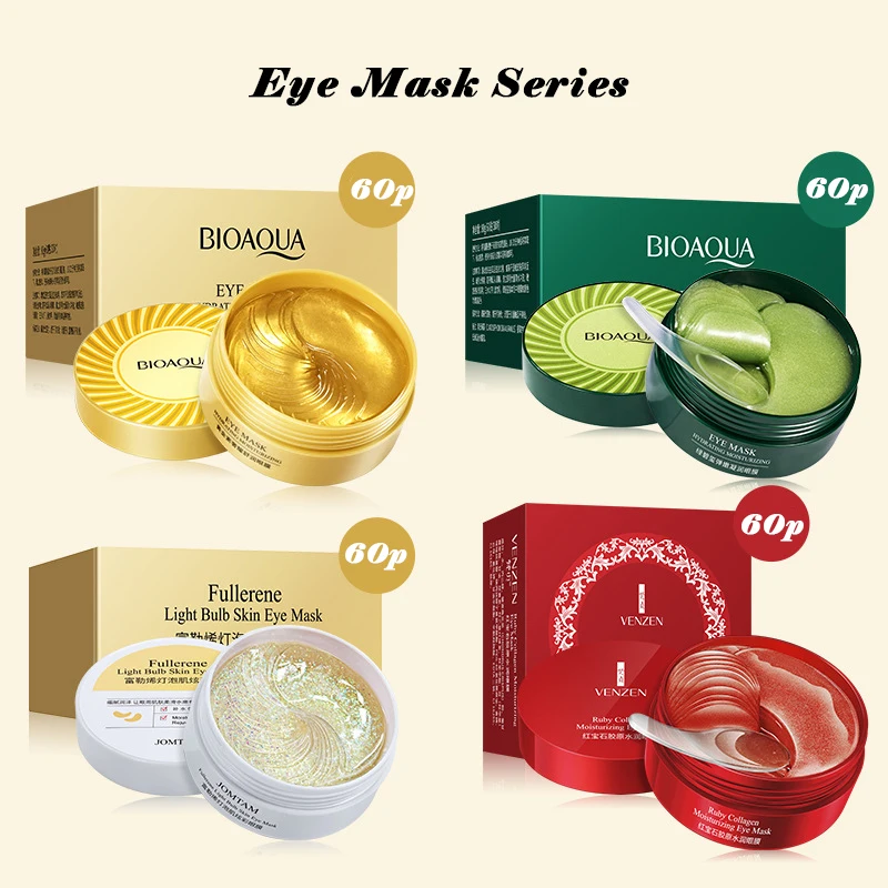 Collagen Eye Mask 60pcs Gold Moisturizing Anti Dark Circles removal Eye Bags Eyes Care Gel Masks Beauty Firming Patches