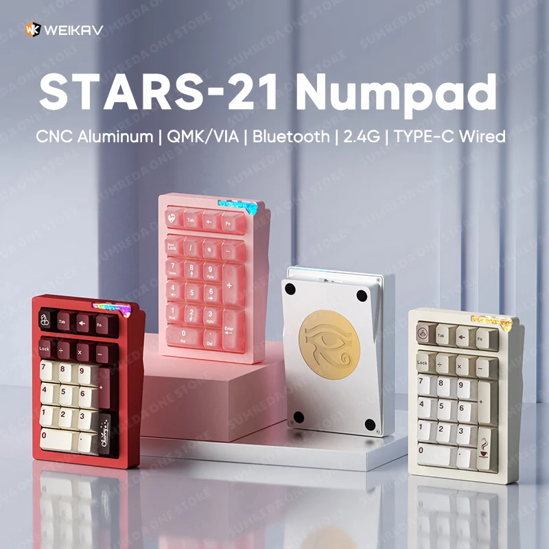 Weikav Stars21 テンキーキットワイヤレスメカニカルキーパッド RGB