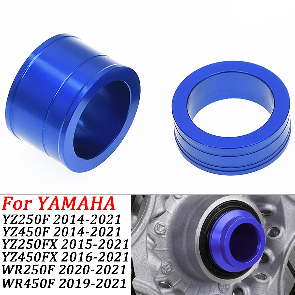 Motorrad Vorderrad Achse Hub Spacer Für YZ250F YZ450F YZ250FX YZ450FX WR250F WR450F 2014 2015 2016 2017 2018 2019 2020 2021