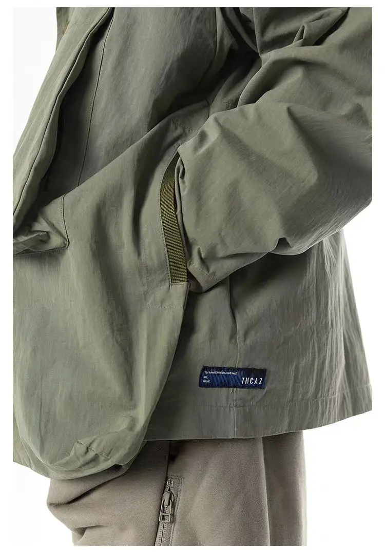 TMCAZ deformation layer multipocket jacket loose silhouette large front pockets light vintage effect gorpcore urban outdoor