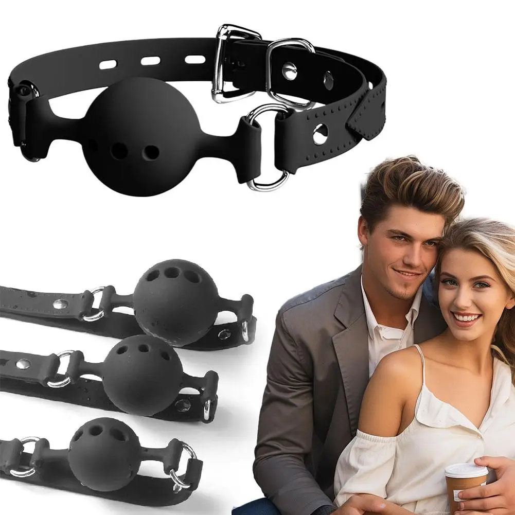 Silicone Breathable Ball Gag Adjustable Sex Toy for Adult Games