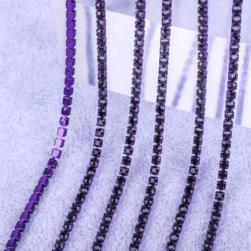 Elegant Gold Crystal Rhinestone Chain Decoration