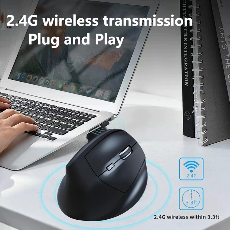 Warvank W1 Vertical Mouse Rechargeable 2.4G Wireless Mouse Ergonomic Office Silent Mice For PC Computer Laptop wireless mouse