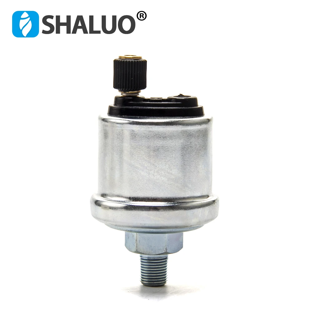 0-10Bars 1/8NPT Diesel Engine VDO Oil Pressure Sensor Stainless Crew Plug Alarm Matching Oil Pressure Gauge Generator Parts