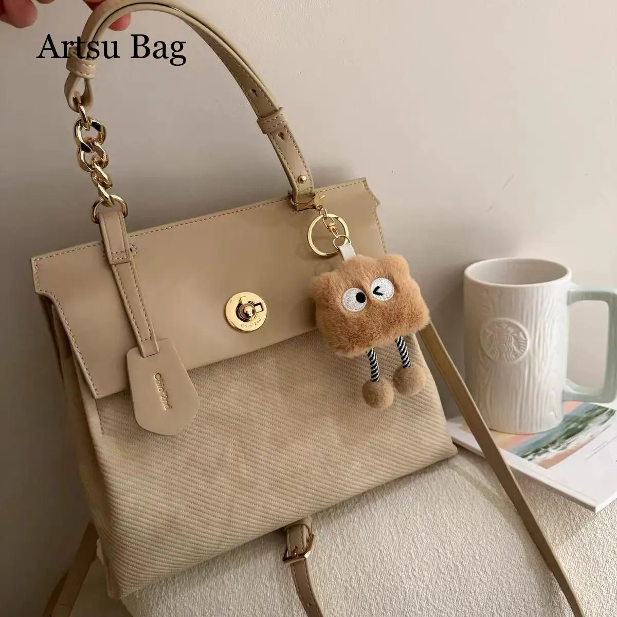 Backpack Women's 2024 New Large Capacity Handheld Shoulder Crossbody Bag for Female Commutting Shopping Travel Outdoor Bags