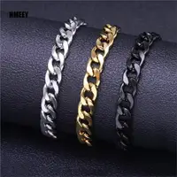 Hmeey – collier chaîne en acier inoxydable, Long Hip Hop pour femmes et hommes sur le cou, bijoux à la mode, accessoires cadeaux, ras du cou couleur argent 2