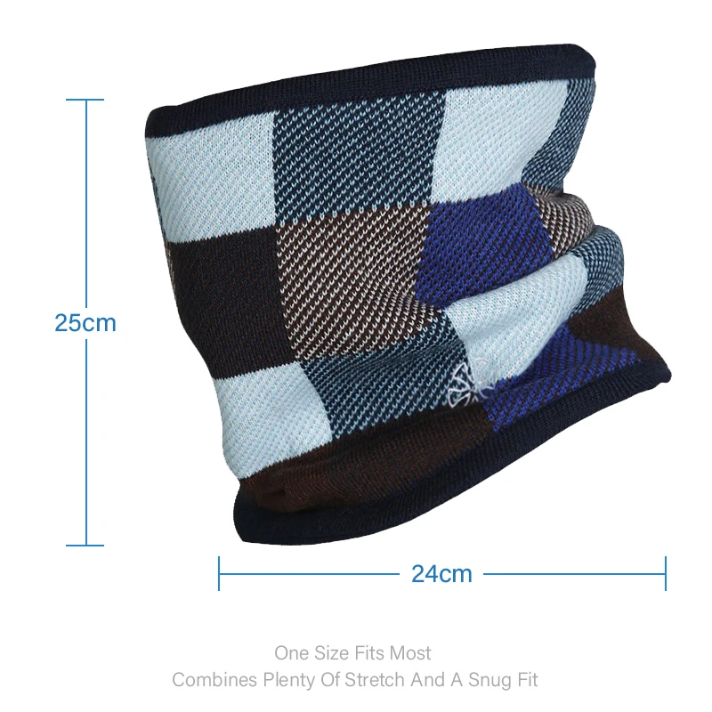 Mosodo Winter Hiking Neck Warmer Fleece Double-layer Face Neck Gaiter Windproof Climbing Cycling Skiing Bandana for Men Women
