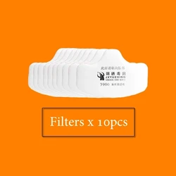 Premium Reusable Dust Proof Respirator Mask with Filters for Enhanced Safety and Daily Protection (10pcs Filters)