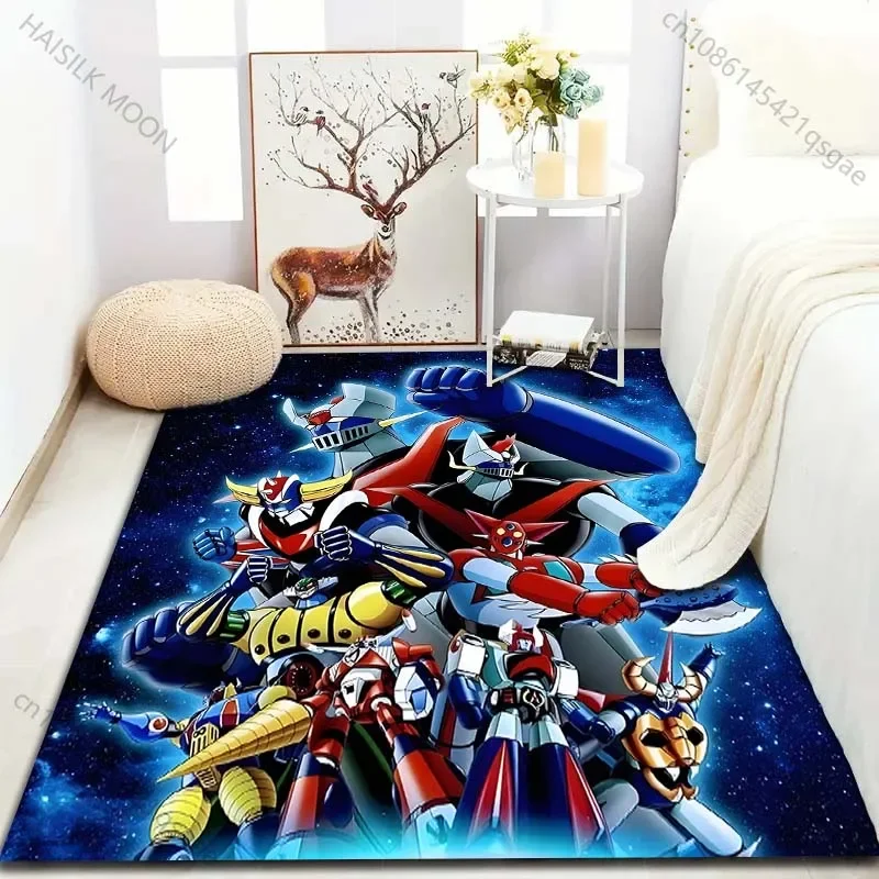 Japanese Anime Grendizer for Living Room Carpet Luxury Home Decoration Non-slip Floor Mats for Bedroom Large Area Washable Rugs
