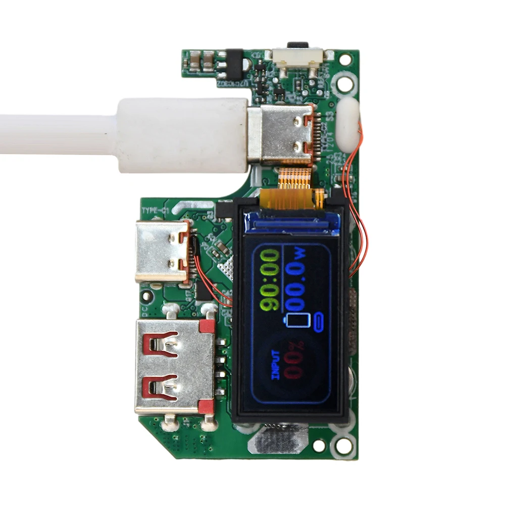 Modulo di Ricarica Rapida PD45W/65W con Schermo TFT a Colori da 0,96 Pollici, Scheda DIY per Power Bank, Scheda di Protezione Batteria 2S/3S, Type-C USB-A - Image 6