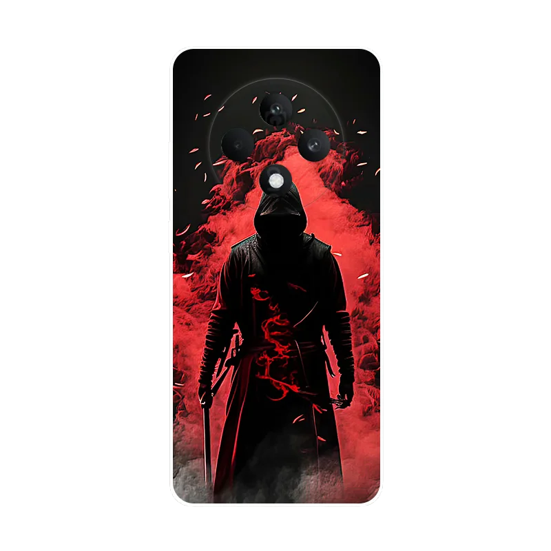 Flower Cat Painted Soft Silicone Case - Stylish Protective Cover