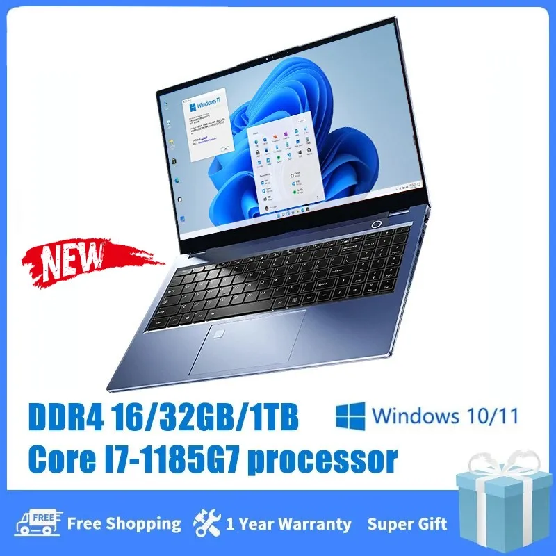2024 Nuovo Laptop Da Gioco Intel Core I7 11Th Gen Metal I7-1185G7 Ddr4 16G/32Gb Ram 1T/2Tb Notebook Retroilluminato Sbloccato Con Impronte Digitali