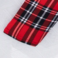 مجموعة مكونة من ثلاث قطع للفتيات الشتوي، سترة مطبوعة منقوشة لعيد الميلاد اللطيفة والدافئة، سراويل بأكمام طويلة، فستان حفلة عيد ميلاد الأميرة 5