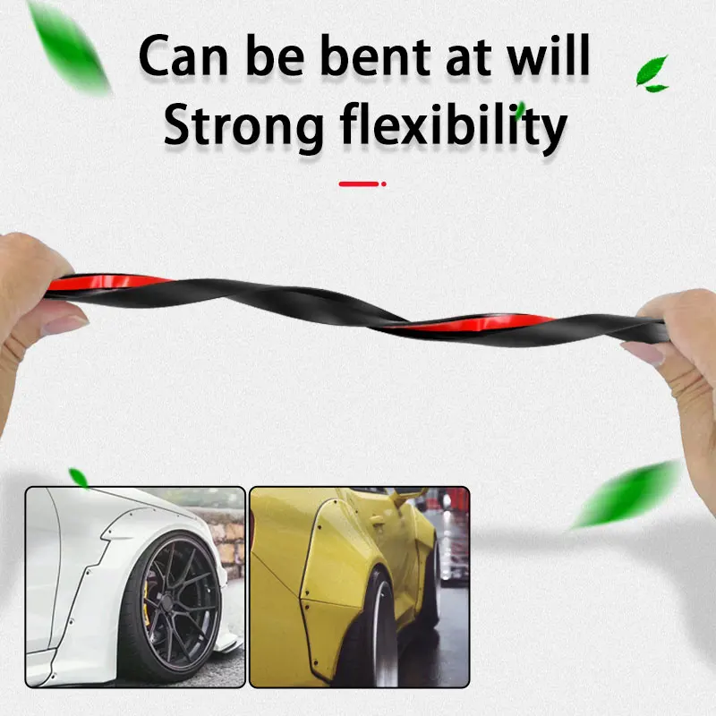 SEAMETAL Car Rubber Seal Strip for Fender Flare Arch Small Slanted T-Type Seal Edge Gap Strips Waterproof Soundproof Protection 4