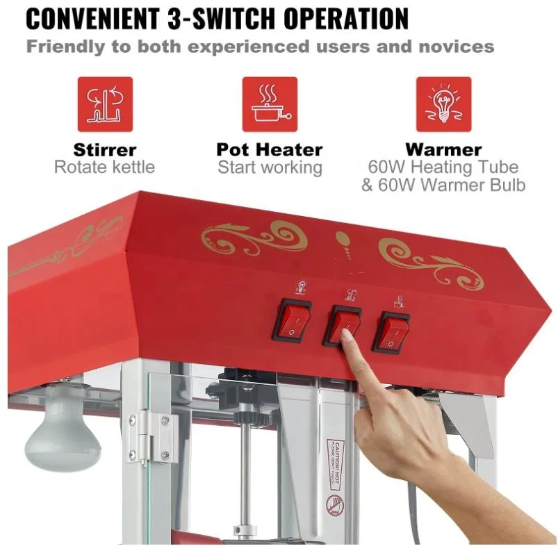 mini popcorn machine ELECTRIC gas operated 16oz 8oz 8 16 20 oz ounce commercial popcorn making machine used pot pop corn makers 5