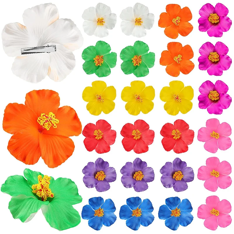 5/10 Stück 9,5 cm Böhmen Blumen Haarspangen Hawaii Braut Blumen Haarspangen Haarnadeln Haarspange für Strandparty Hochzeit Haardekoration