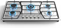 Stove Top Stainless Steel, Built-in Gas Propane Cooktops with Thermocouple Protection, NG/LPG Convertible, Electronic Ignition G 1