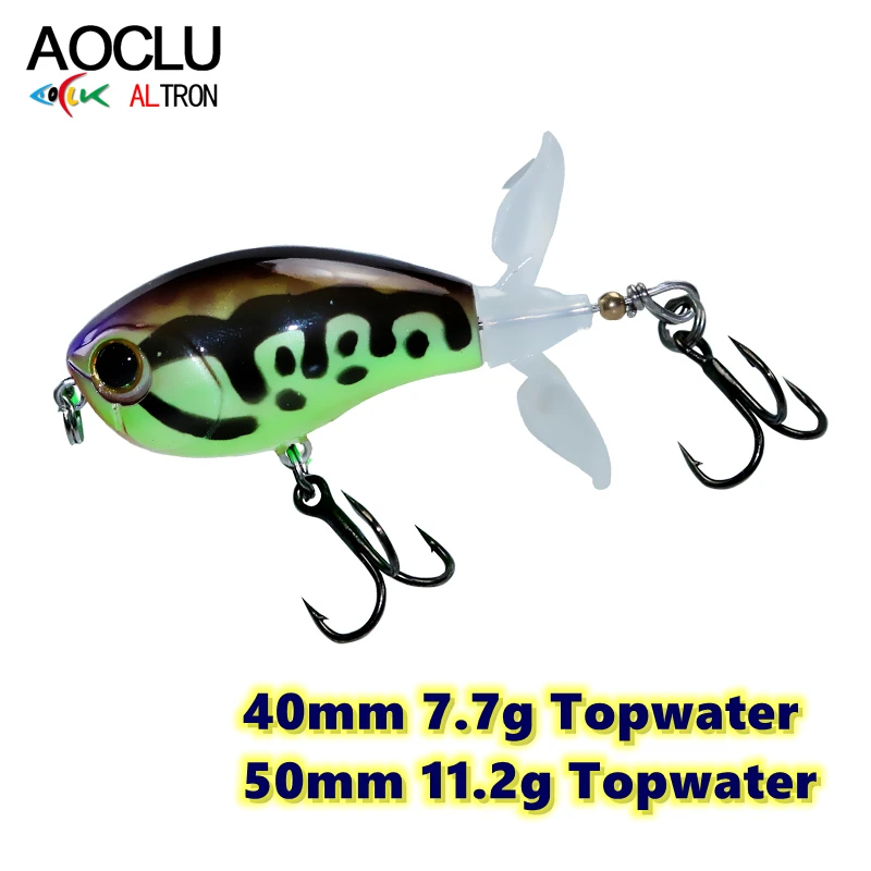 Aoclu-Pencil Stick Whirl Lure Per Bass Tilapia Fishing, Topwater Elica, Floating Hard Bait Wobbler, 40Mm, 7.7G, 50Mm, 11.2G