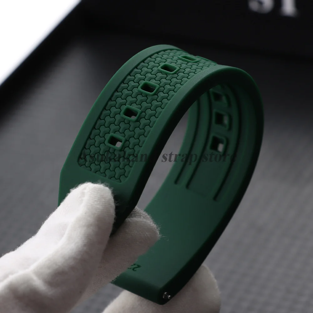Enhanced Silicone Sport Watch Band with Quick Release - Men's Rubber Bracelet