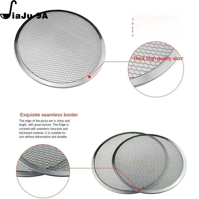 Aluminum Thickened Pizza Baking Pan pizza bakeware Mesh Kitchen Pizza Tool Grill Tool Mesh Screen Fitting Baking Mould Accessories