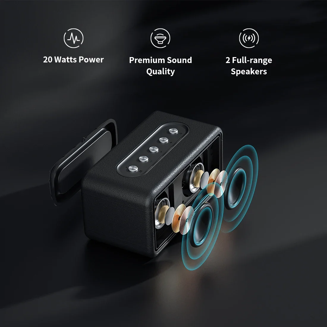 Mlove A100 Portable Bluetooth Speaker Wireless Bluetooth 5.3 Stereo Sound 24-Hour Playtime Rich Bass IPX5 Waterproof