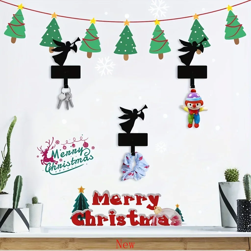 

Metal Angel Hook Key Belt Hanging Hook Wall Decoration Coat Hook Christmas Decoration Scene Festivals Decor Home Decoration wall