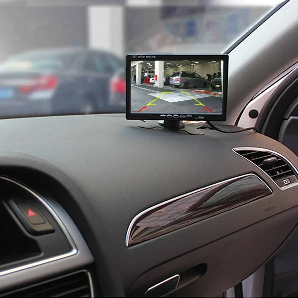 HD 7&rdquo; Screen LCD 12V/24V Car Rear View Monitor for Vehicle Truck Van Lorry Rv CCTV Camper TV Backup Camera Home Furnishings