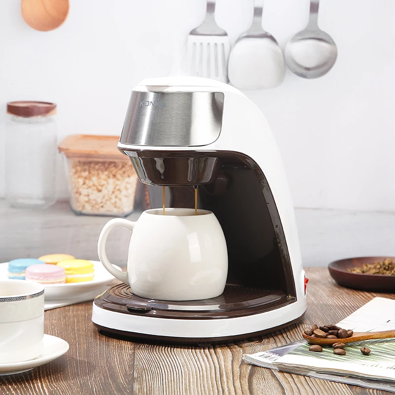 

Coffee Maker, Stainless Steel 450W Semi-Automatic Drip Coffee Machine Mini Coffee Machine 300Ml，White Brewable Scented Tea