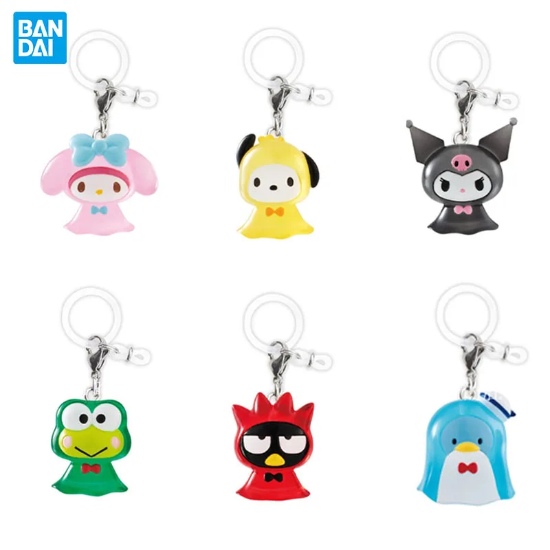 

Bandai Sanrio Figure Toys Anime Characters Kawaii Kuromi Melody Pendant Keychain Capsule Model Doll Gashapon Kids Gifts 3cm