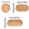 Solid Wood Round  Heat InsulationTray Dessert Plate Japanese-style Snack Dried Fruit Plate Oval Tea Tray Kitchen Tableware 3