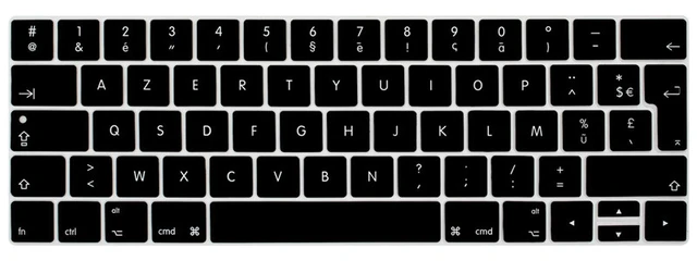 Protection clavier transparente Azerty macbook pro touchbar 13 A1706 15  A1707