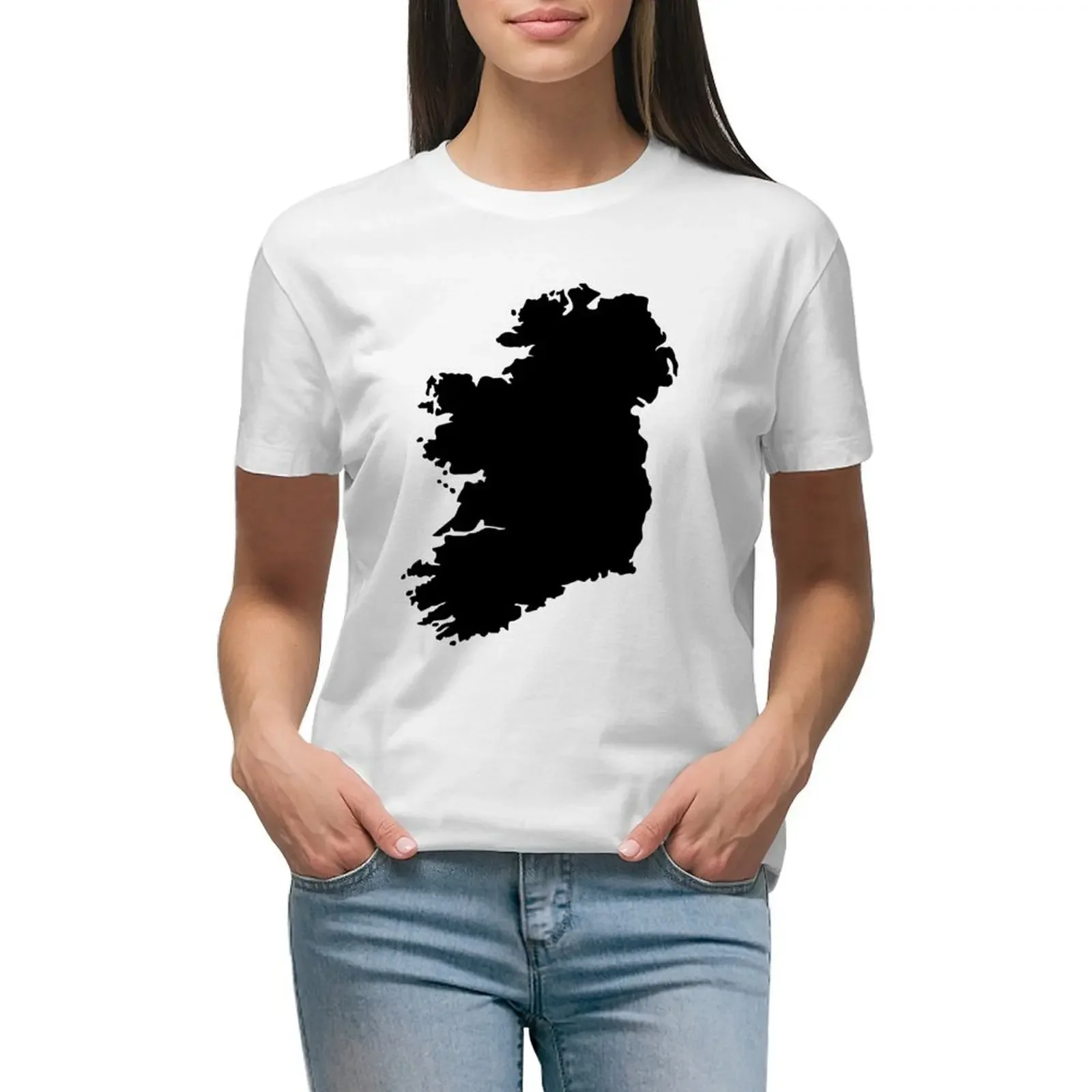 

Map of Ireland T-shirt cute clothes tees workout shirts for Women loose fit