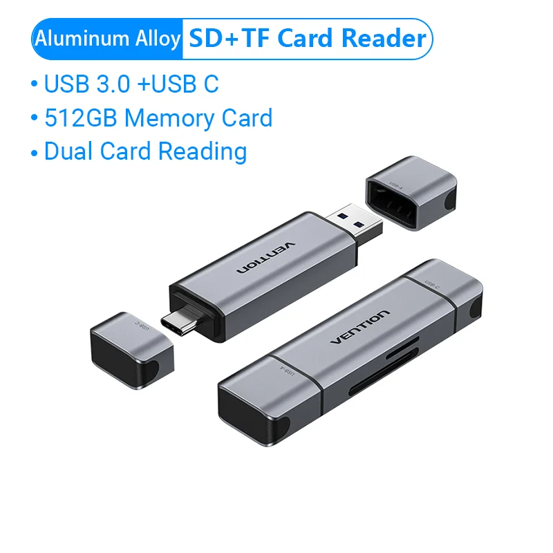 Lecteur de Carte SD/TF USB-C vers Micro SD SDXC SDHC, OTG Lecteur de Carte  Adaptateur Micro SD Lecteurs de Carte Mémoire Externes pour Galaxy, Huawei