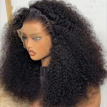 Curly Wave Bob Wigs Human Hair 13x4 Transparent Lace Frontal Wigs 5x5 Closure Lace Wig Water Wave Bob Wig 230 Density Remy Hair 1