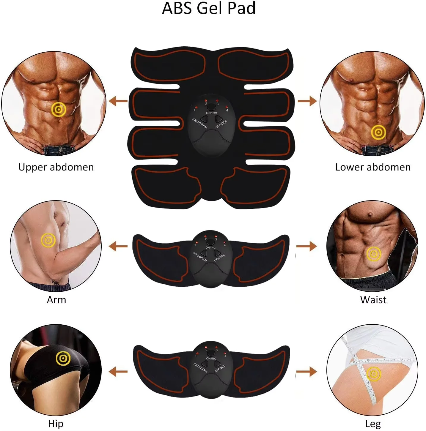 Smart Wireless Body Shaping Trainer Lcd Display Can Adjust the Intensity Data Visualization to Enhance the Whole Body Muscles