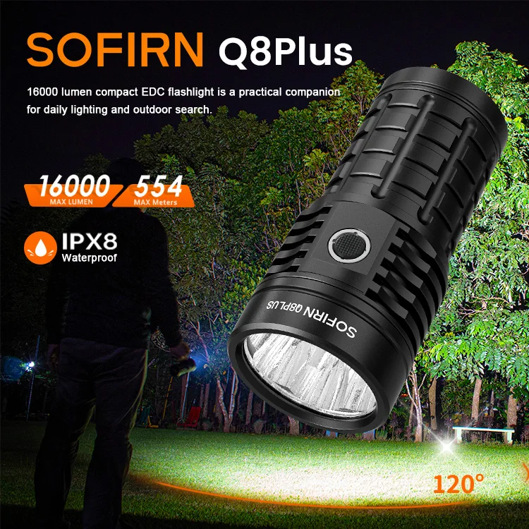 Sofirn Q8 プラス 6 * XHP50.2 LED トーチ 21700 USB C 充電式