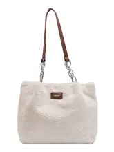  White Black Solid Color Fashion Women Shoulder Bag Female Autumn Winter Plush Underarm Fluffy Big Tote Bags 