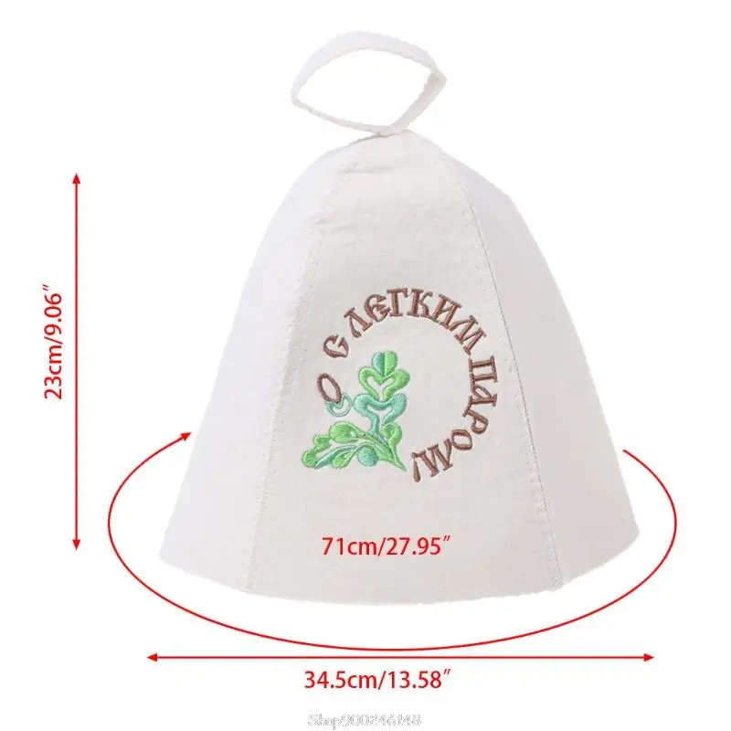 Wool Felt Sauna Hat Anti Heat Russian Banya For Bath House Head N23 20 Dropship 4